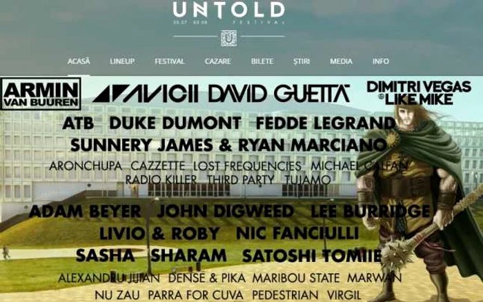 Imagine de pe site-ul UNTOLD  TOTO: untoldfestival.com