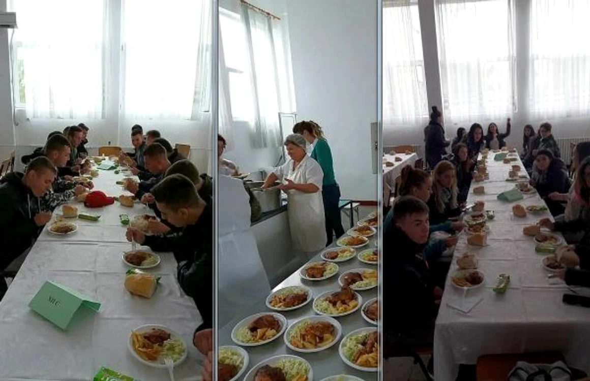 Masă gratuită pentru elevii de la Liceul Radu Negru FOTO CT Radu Negru