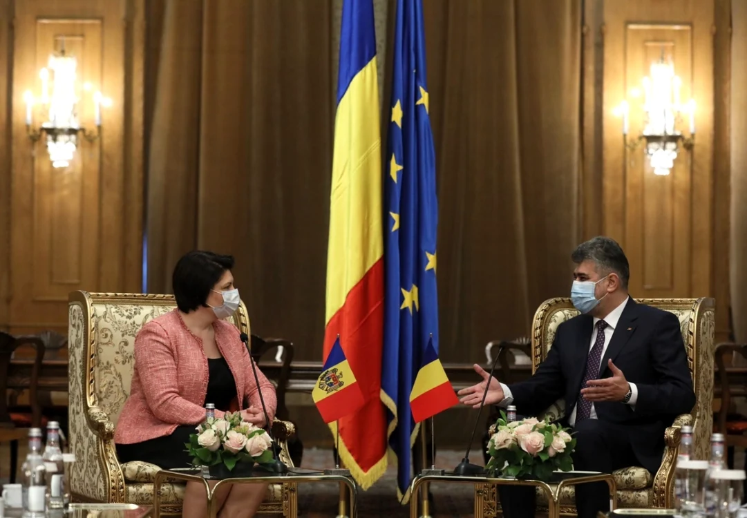 Natalia Gavriliţa şi Marcel Ciolacu au avut joi o întrevedere, în contextul unei vizite oficiale a premierului Republicii Moldova în România. FOTO: Facebook
