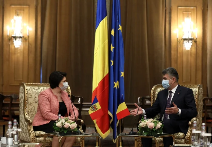 Natalia Gavriliţa şi Marcel Ciolacu au avut joi o întrevedere, în contextul unei vizite oficiale a premierului Republicii Moldova în România. FOTO: Facebook