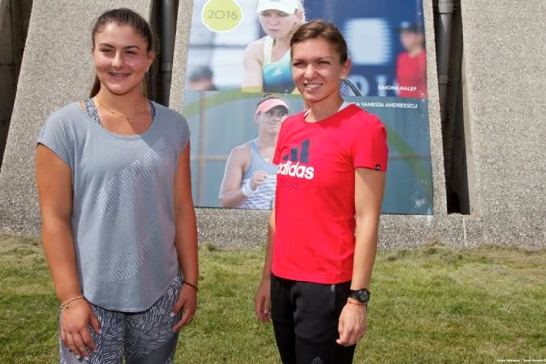 La Montreal, Bianca Andreescu s-a fotografiat cu Simona Halep