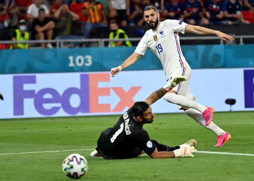 Benzema a înscris primele sale goluri la un turneu final al Campionatului EuropeanFoto: EPA-EFE