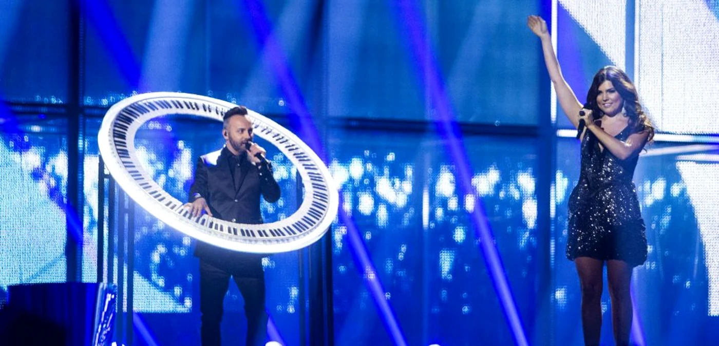 Paula
Seling şi Ovi Cernăuţeanu vor cânta în finala de la Copenhaga de
pe poziţia a şasea FOTO Mediafax/AFP