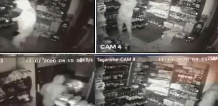Tinerii au fost surprinşi de camerele video ale magazinului