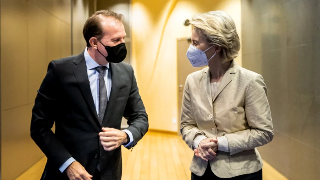 Florin Cîțu s-a întânit marți seară cu Ursula von der LeyenSursă foto: Guvernul României