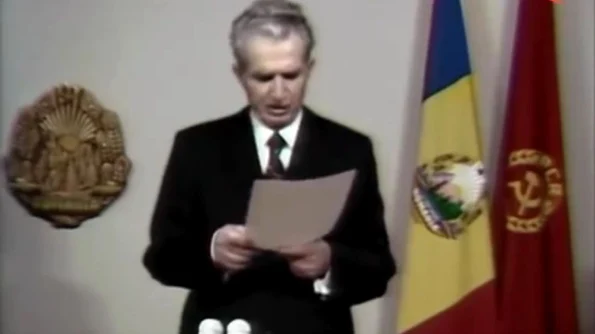 Calendar 20 decembrie: 1989   Într o intervenție televizată, Nicolae Ceaușescu afirmă că evenimentele de la Timișoara au fost opera unor „huligani” jpeg