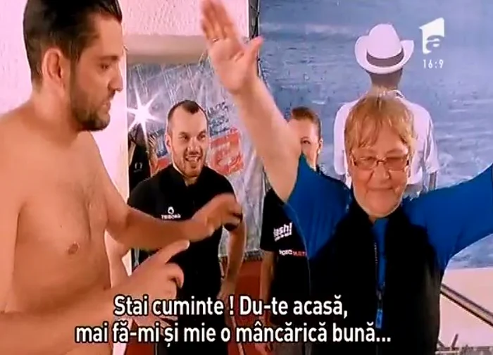 Mama artistului a venir să-l susţină pe Cezar şi chiar a vrut să sară de la înâlţime