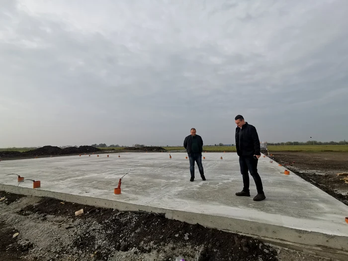 Inspecție pe heliportul aflat în construție FOTO Ștefan Both