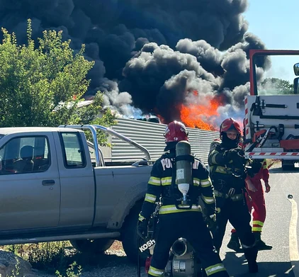 Incendiu puternic în Vrancea FOTO: ISU Vrancea
