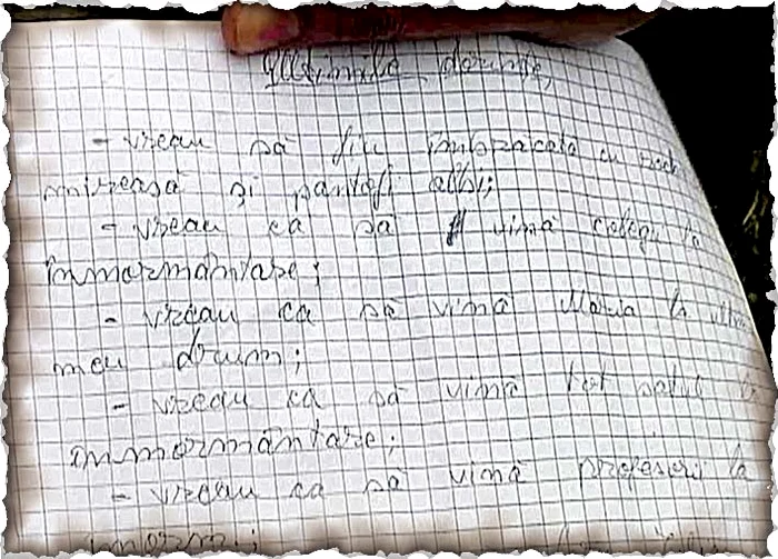 Biletul de adio lăsat de elevă