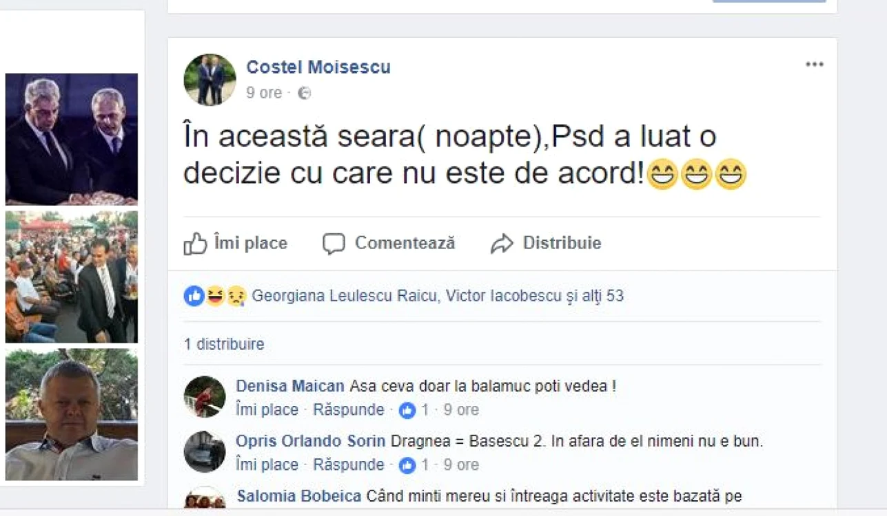 Ion Moisescu a comentat pe Facebook decizia PSD