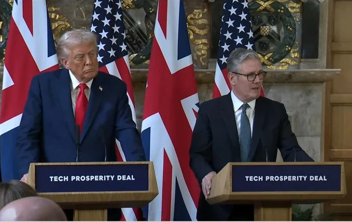Donald Trump și Keir Starmer/FOTO: Captură video