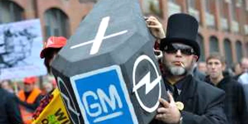 Protest al angajatilor Opel la sediul central, in Germania
