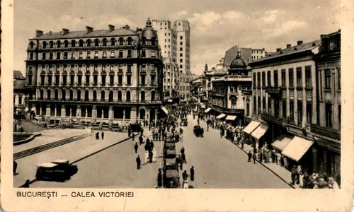 Bucureşti. Calea Victoriei în dreptul Cercului Militar, în perioada interbelică (© iMAGO Romaniae)