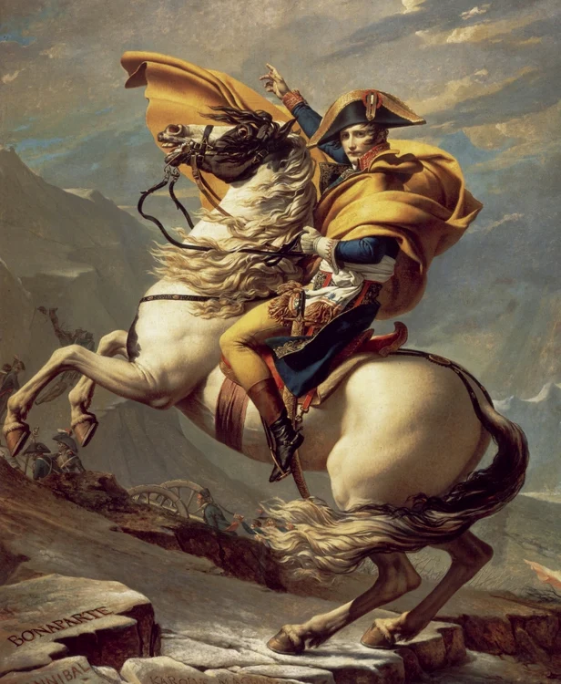 Jacques Louis David Napoleon Bonaparte traversand Alpii jpg jpeg
