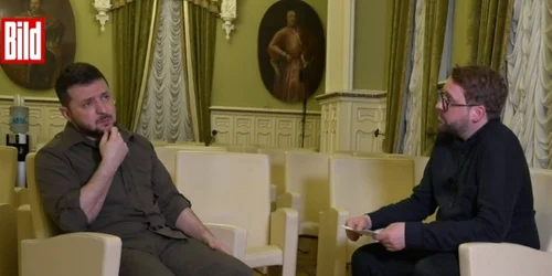 Volodimir Zelenski interviu pentru Bild FOTO Captură video