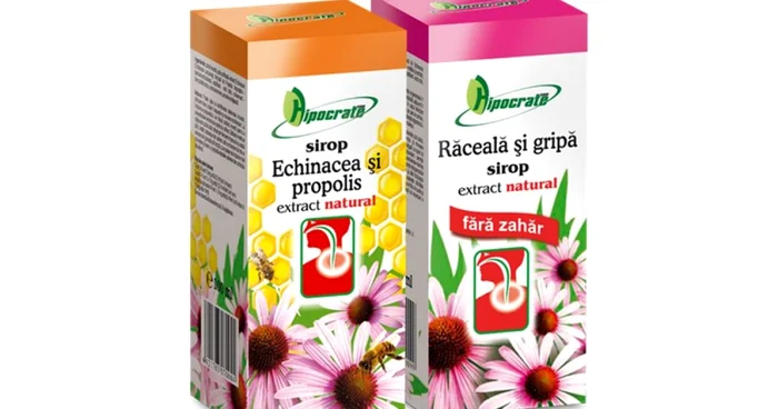   Siropurile cu extracte naturale Echinacea & Propolis şi Răceală & Gripă de la Omega Hipocrate