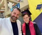 Andrei Aradits, alături de fiul său, Eric, la festivitatea de absolvire a liceului / foto: arhiva personală