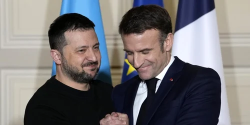 Volodimir Zelenski și Emmanuel Macron au semnat un acord de securitate pe termen lung FOTO EPA-EFE