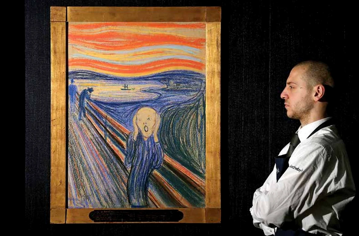 În mai 2012, una dintre cele patru versiuni ale Țipătului lui Munch a fost vândută la licitaţie, de către Sotheby’s New York, pentru peste 50 de milioane de lire sterline (© Getty Images)