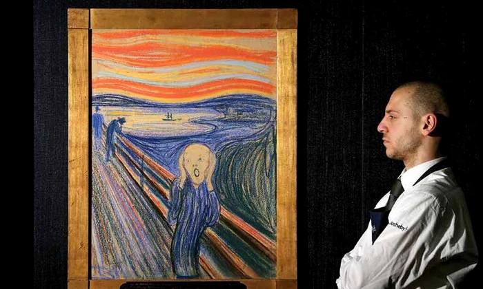 În mai 2012, una dintre cele patru versiuni ale Țipătului lui Munch a fost vândută la licitaţie, de către Sotheby’s New York, pentru peste 50 de milioane de lire sterline (© Getty Images)