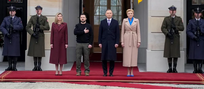 Președintele Poloniei, Andrzej Duda, şi omologul său ucrainean Volodimir Zelenski, la Varşovia