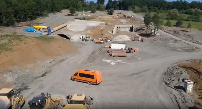 Șantierul din munți avansează Foto : captura video
