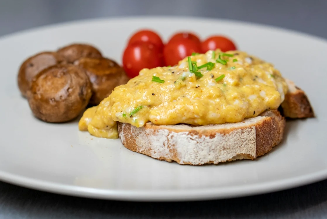 Ouăle scrambled.