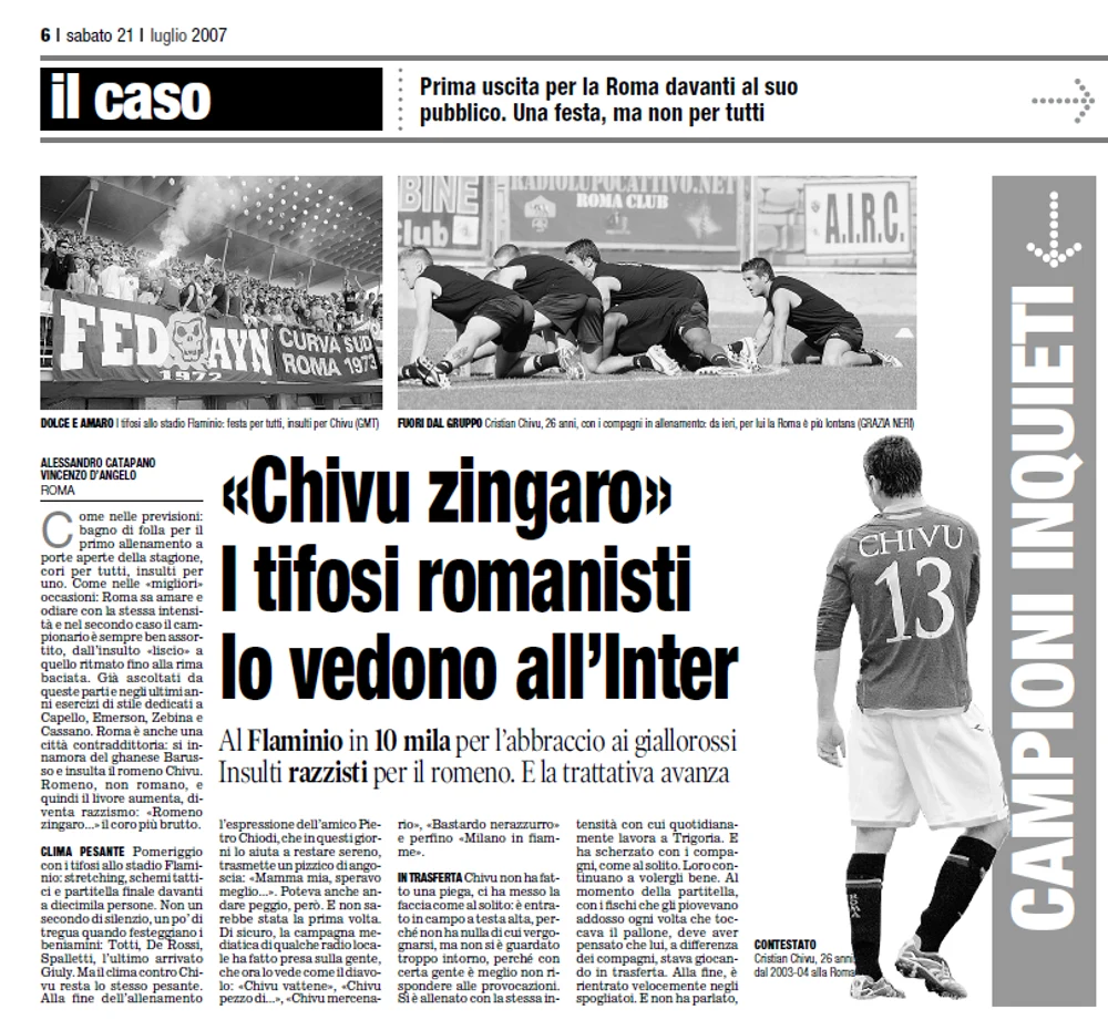 Scandalul în urma căruia Chivu a fost făcut „țigan” în Italia. Românul, bântuit de „Bătrâna Doamnă”