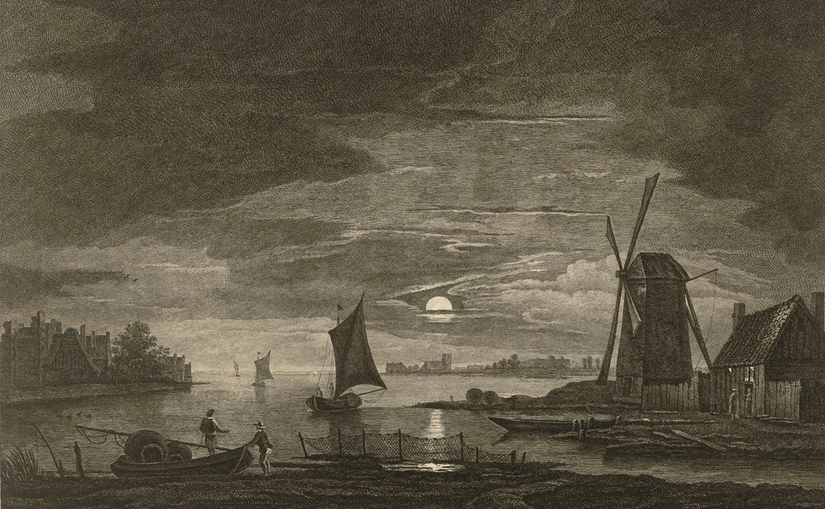 Peisaj cu lună plină de Van Bosman, 1753  (© Albertina, Austria - Public Domain)