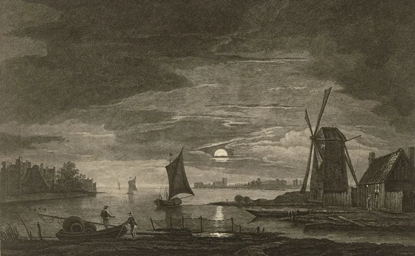 Peisaj cu lună plină de Van Bosman, 1753  (© Albertina, Austria - Public Domain)