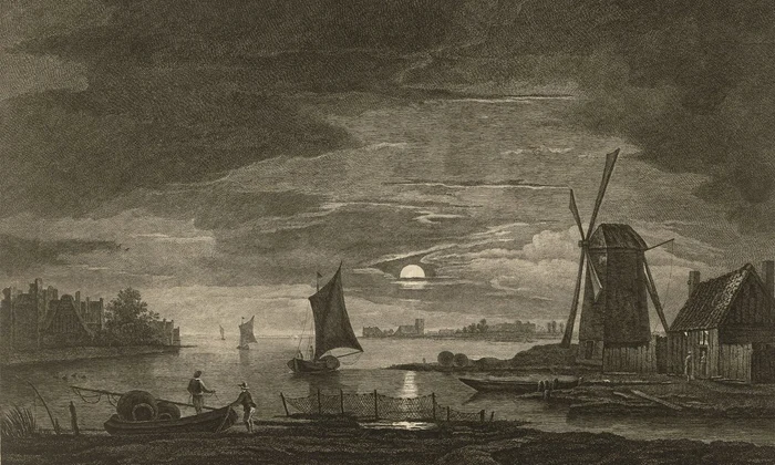 Peisaj cu lună plină de Van Bosman, 1753  (© Albertina, Austria - Public Domain)