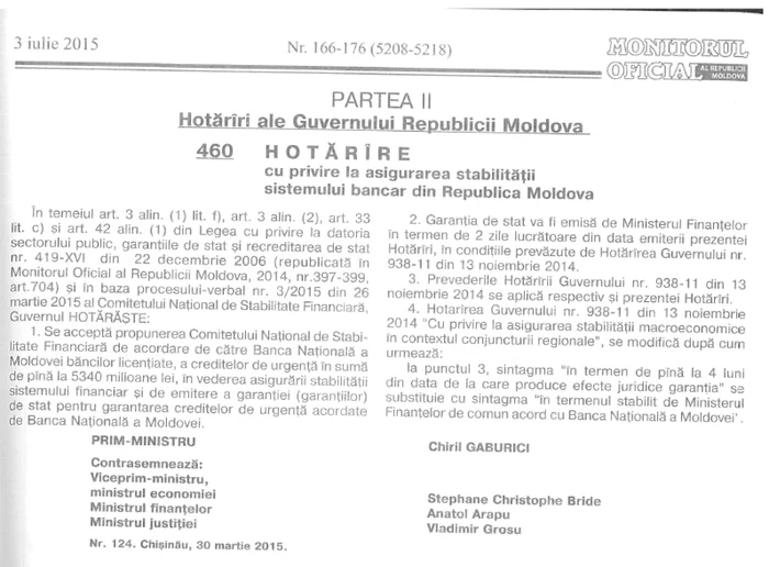 hotararea guvernului moldova 5 miliarde de lei