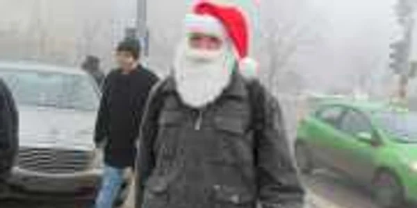 „Moşul” a fost admirat de trecători