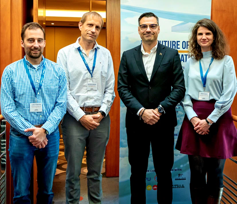 Lars Frontini (Lufthansa Group), Patrick Arpino (ECA și SNPL), Marius Popescu și Sarah Kamer (ECA)