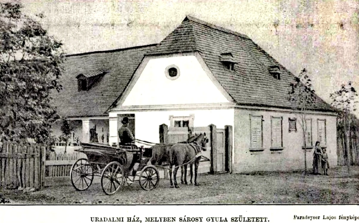 Casa în care s-a născut poetul Sárosy Gyula (foto: Vasárnapi Ujság)
