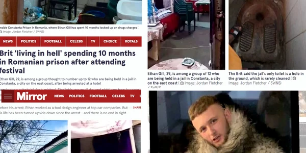 Condițiile de coșmar din Închisoarea Poarta Albă dezvăluite de un britanic condamnat pentru trafic de droguri Colaj Mirror & Ethan Gill