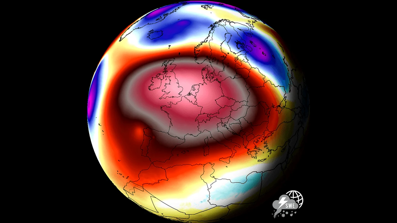 Temperaturi de 40 de grade Celsius în Europa în luna mai. FOTO: Severe Weather 