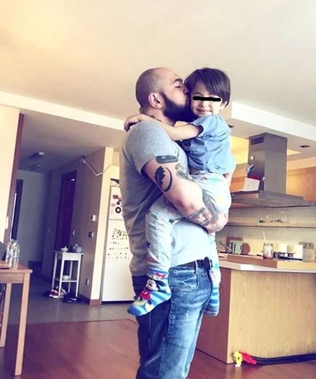 Cristi Mitrea, reunit cu băiețelul lui