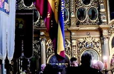 Drapelul reconstituit al Gărzii Naţionale Române din Cuvin (1918) jpeg