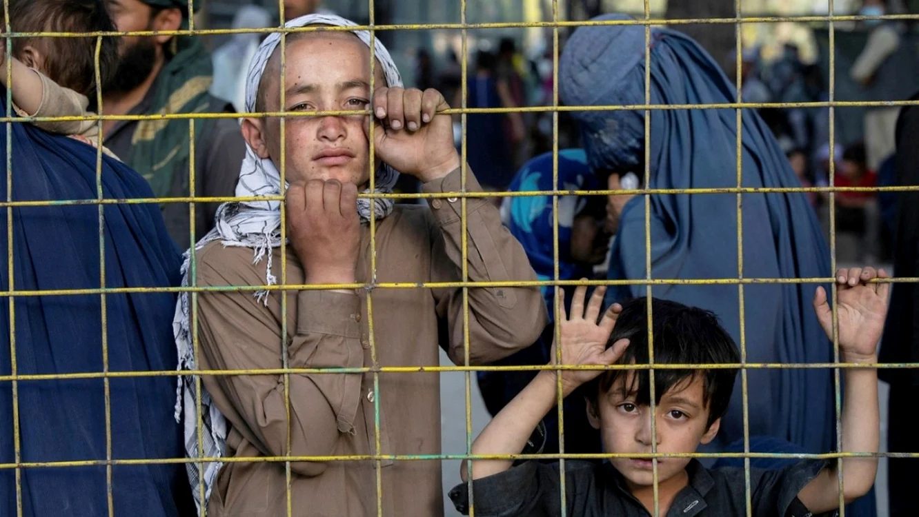 Lagăr improvizat pentru femei şi copii în Kabul