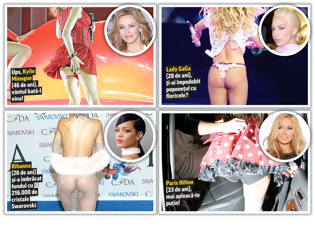 Kylie  Minogue, Lady GaGa, Rihanna si Paris Hilton 