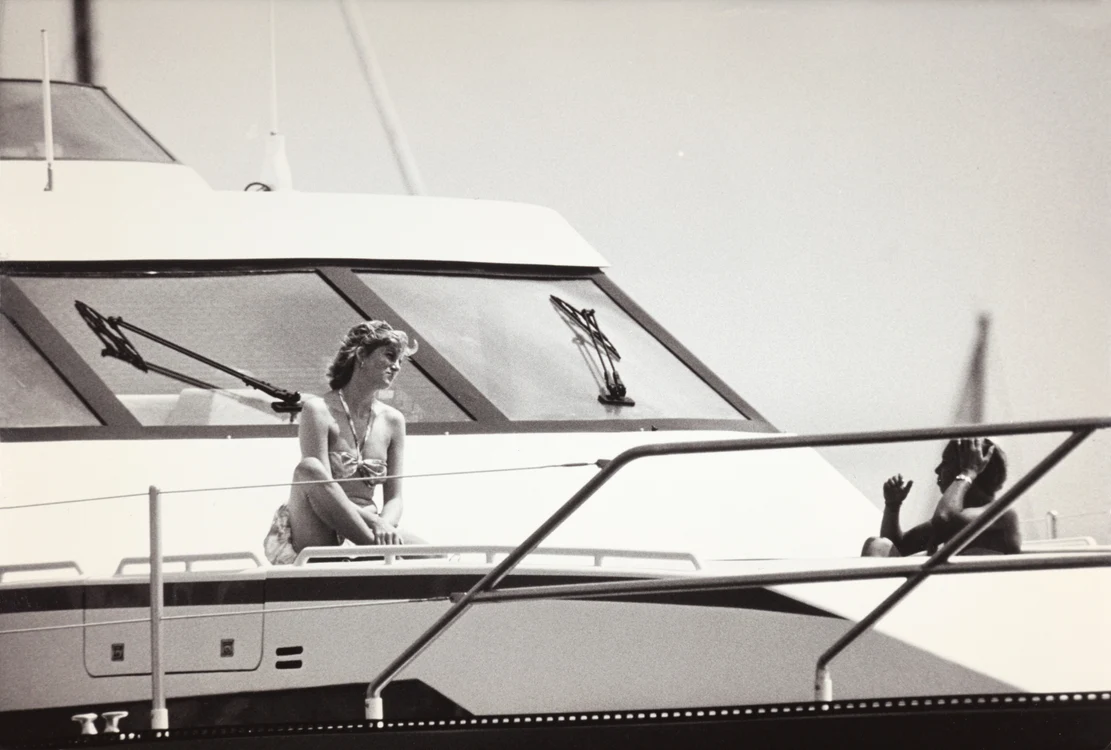 Prințesa Diana, la plajă pe iahtul Cujo, august 1997