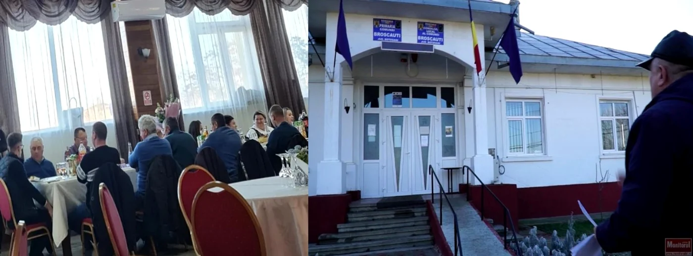 Primarul din Broscăuți și angajații, la petrecere în timpul programului FOTO Monitorul de Botoșani