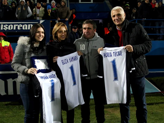 Simona Halep, Eliza Samara şi Gheorghe Hagi (foto:Hepta)