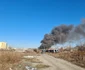 Incendiu la vagoane părăsite în zona triajului dintre Gara de Nord și Gara Basarab foto ISU B If