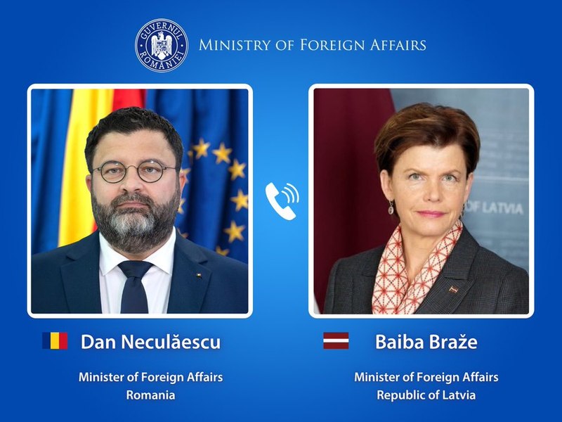 România și Letonia trag un semnal privind securitatea în Marea Neagră. Primele discuții între noul ministru de Externe și omologul leton
