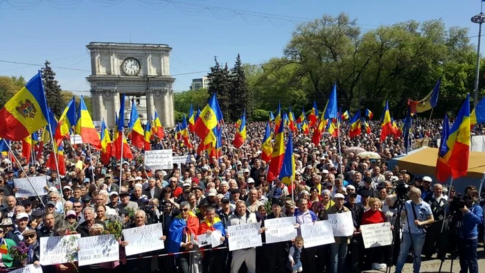 Acţiune de protest la Chişinău FOTO Facebook/Alex Cozer