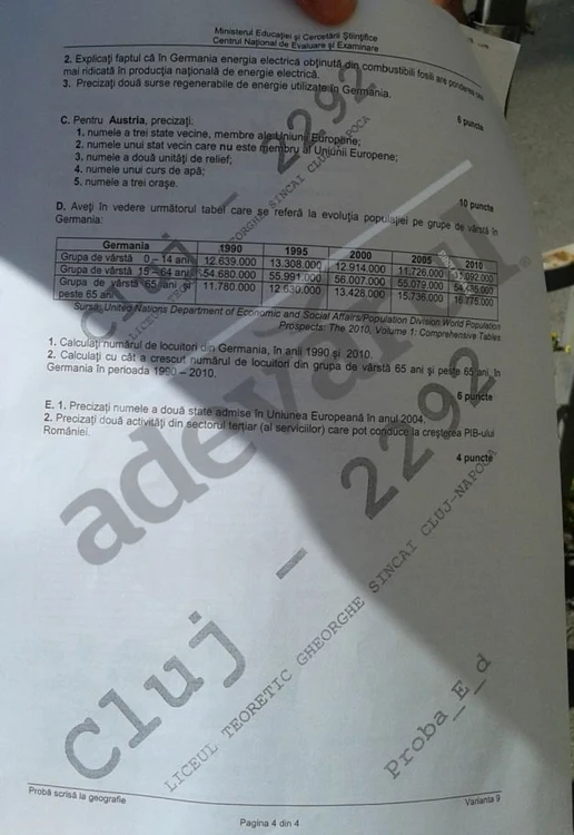 Bac 2015 subiecte geografie- prima sesiune