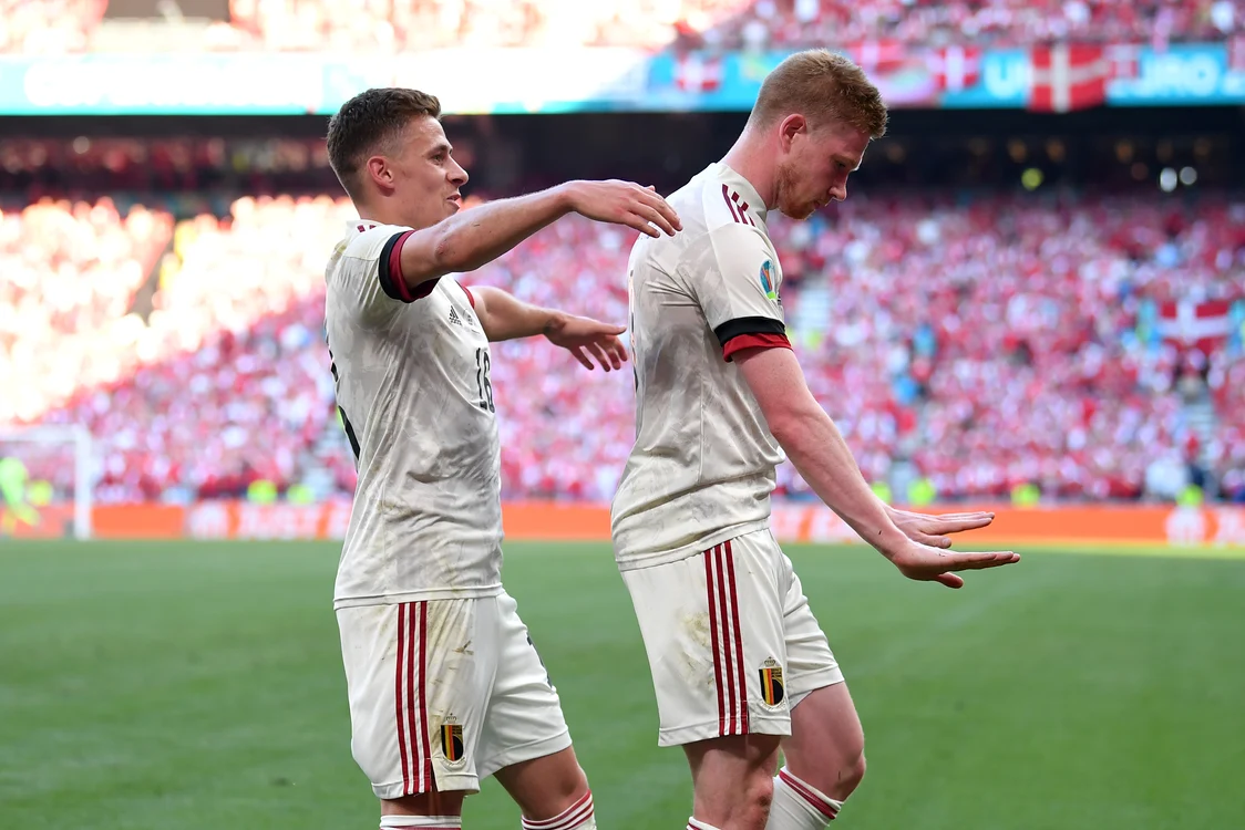 
    De Bruyne nu s-a bucurat după ce a înscris golul victoriei BelgieiFoto: Guliver / GettyImages  